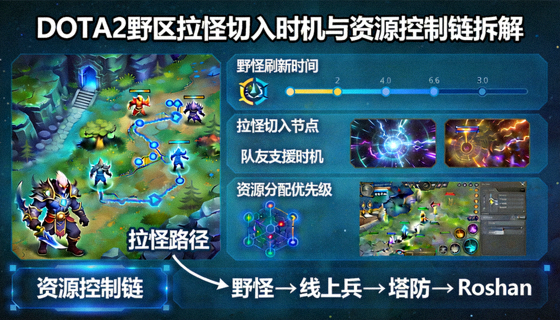 DOTA2野区拉怪切入时机与资源控制链拆解焦点图